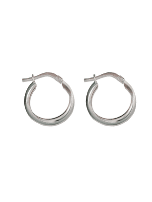 Aros De Plata 925 Argollas Lisa 15mm