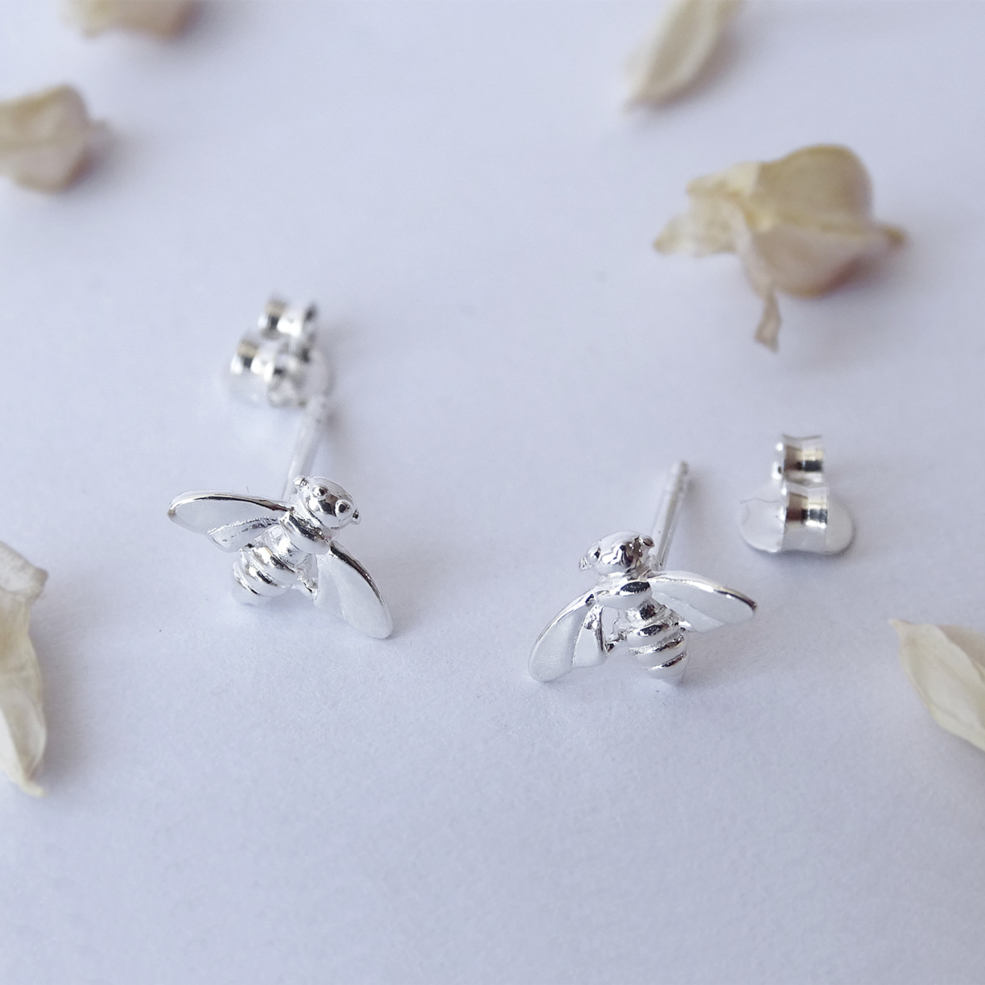 Aritos De Plata 925 Abejita 3