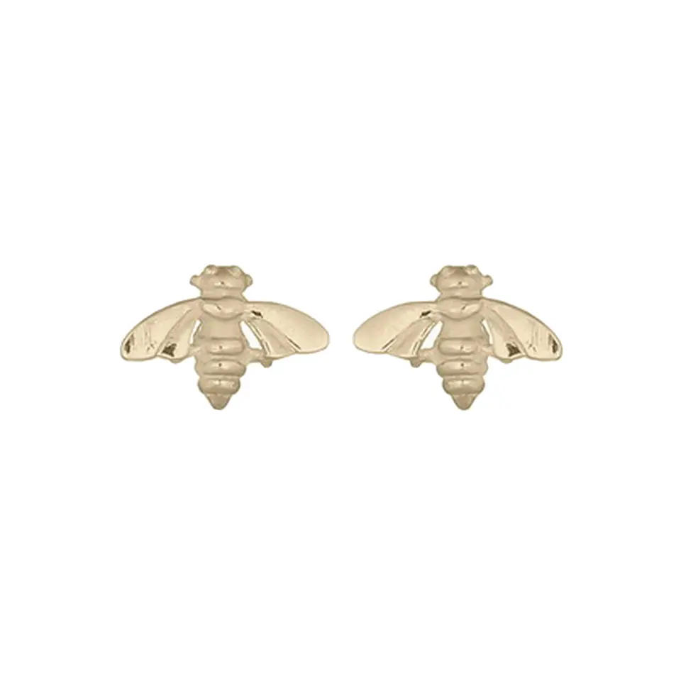 Aritos De Plata Con Baño de Oro Abejita 1