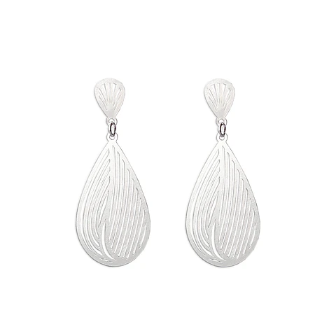 Aros De Plata 925 Gotas Elena