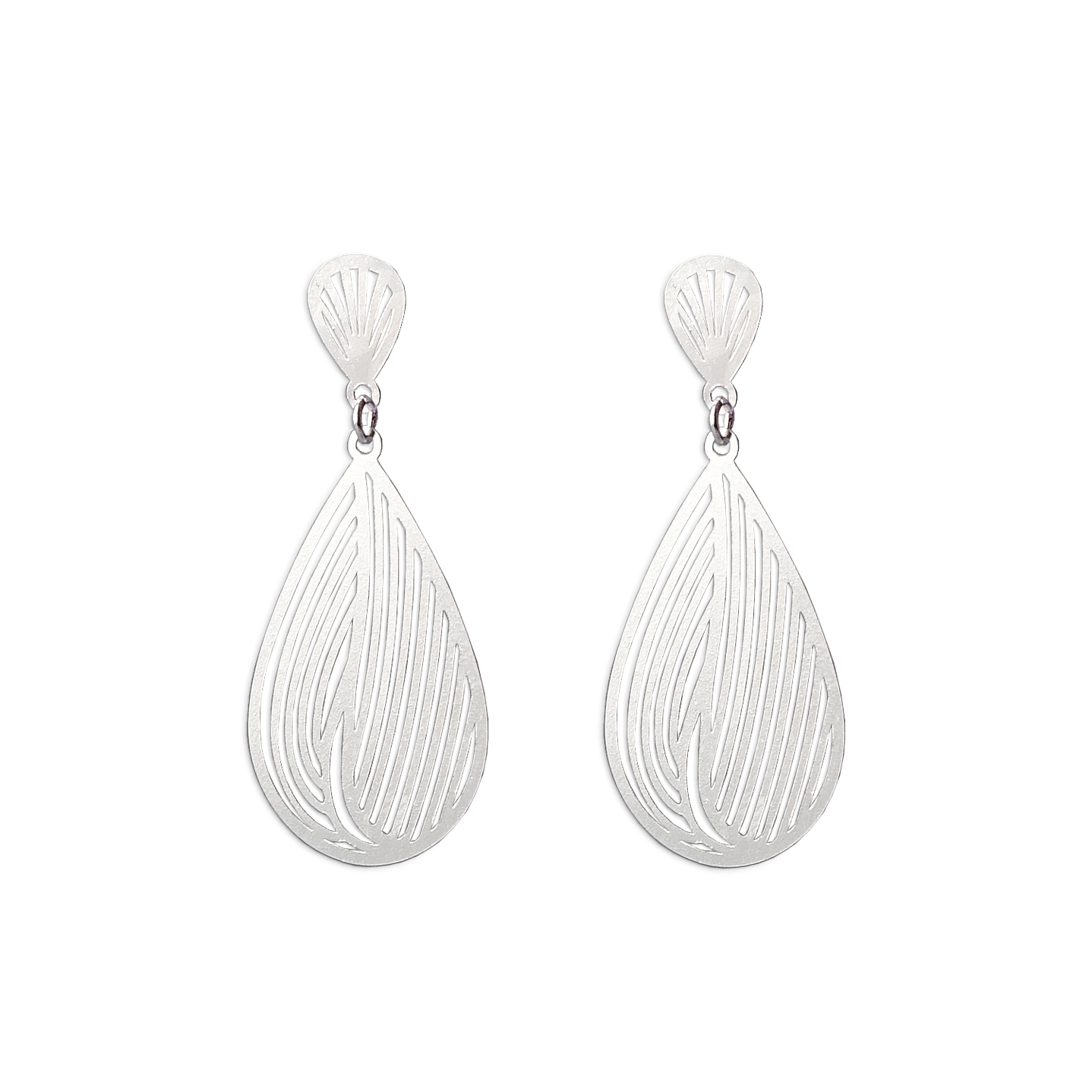 Aros De Plata 925 Gotas Elena 1