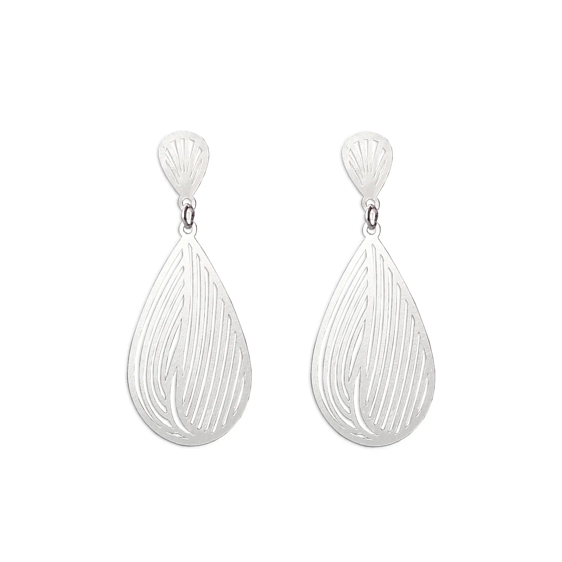 Aros De Plata 925 Gotas Elena 1