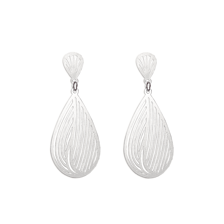 Aros De Plata 925 Gotas Elena 1