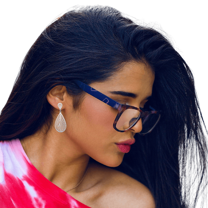 Aros De Plata 925 Gotas Elena 2