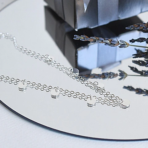 Collar De Plata 925 Mini Medallas 