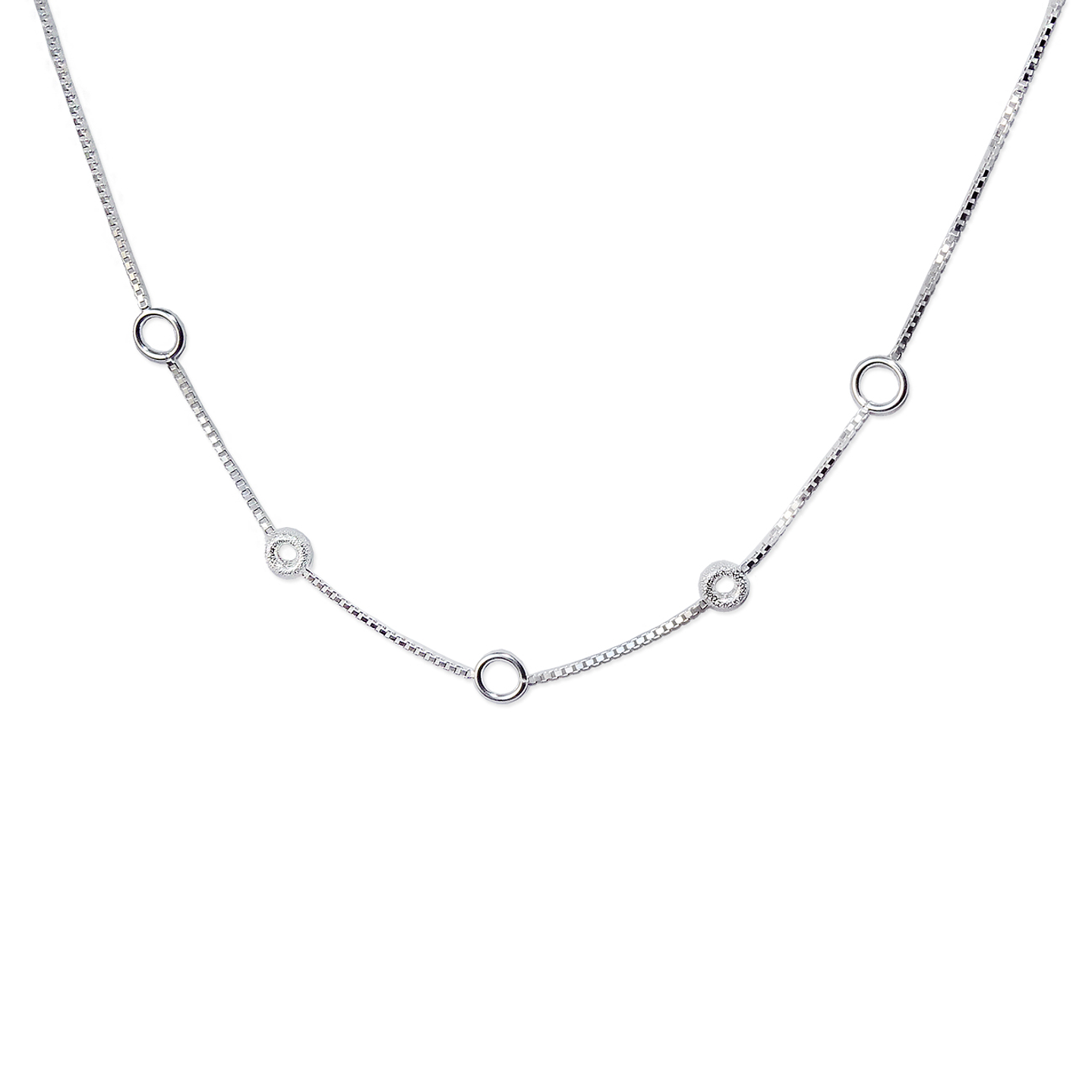 Collar De Plata 925 Círculo Pequeños 1