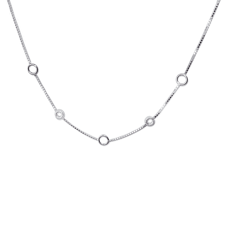 Collar De Plata 925 Círculo Pequeños 1