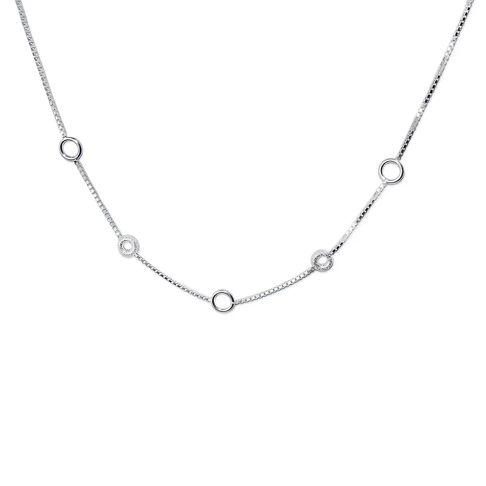 Collar De Plata 925 Círculo Pequeños 1