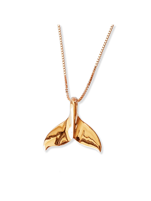 Collar De Plata Con Baño De Oro Cola de Ballena