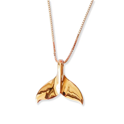 Collar De Plata Con Baño De Oro Cola de Ballena