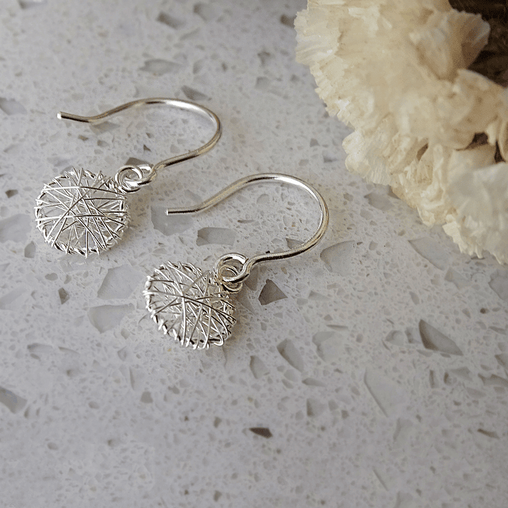 Aritos De Plata 925 Mini Alambrismo 2