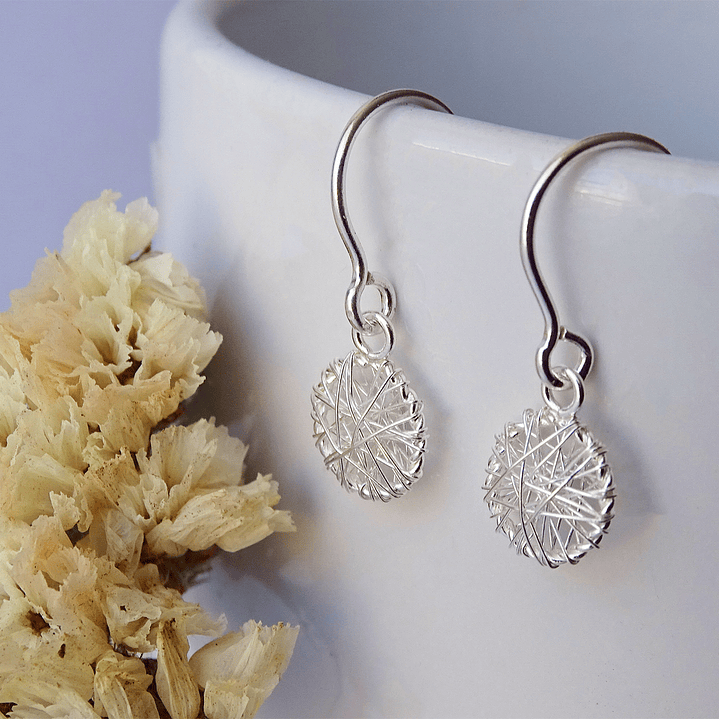 Aritos De Plata 925 Mini Alambrismo 3