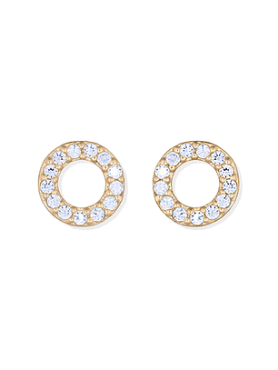 Aritos De Plata Con Baño De Oro Circulos Circones