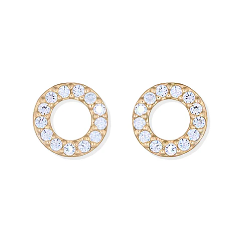 Aritos De Plata Con Baño De Oro Circulos Circones