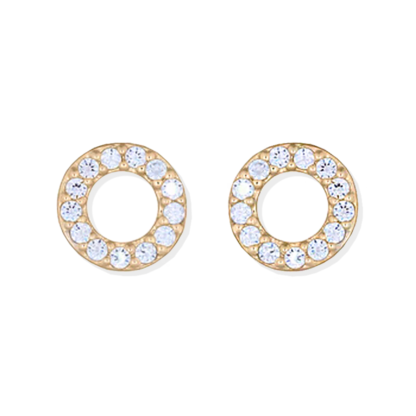 Aritos De Plata Con Baño De Oro Circulos Circones 1