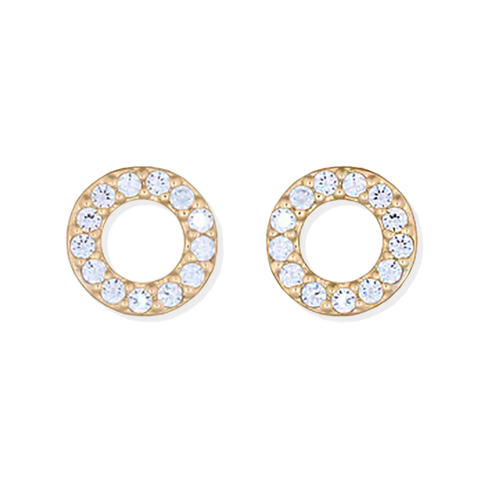 Aritos De Plata Con Baño De Oro Circulos Circones 1