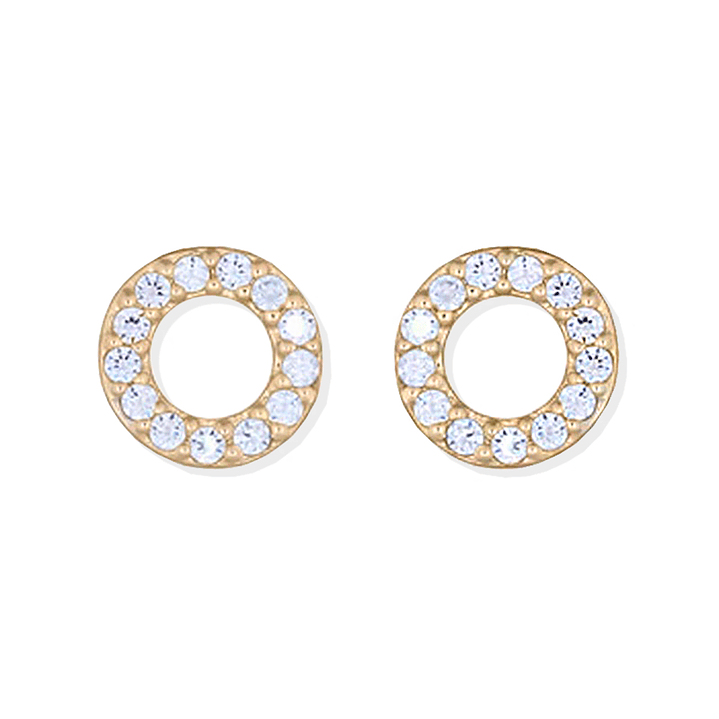 Aritos De Plata Con Baño De Oro Circulos Circones 1