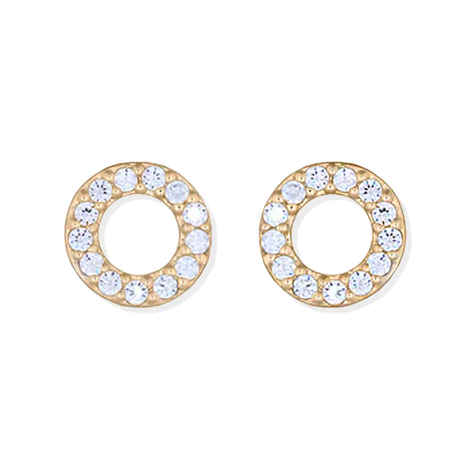 Aritos De Plata Con Baño De Oro Circulos Circones 1