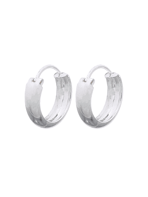 Aros De Plata 925 Argollas Lisa 15mm