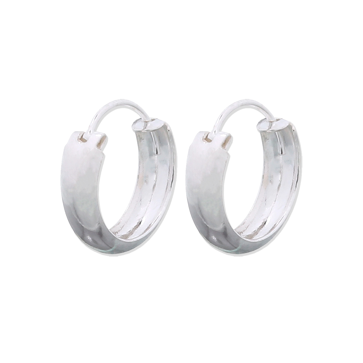 Aros De Plata 925 Argollas Lisa 15mm 1