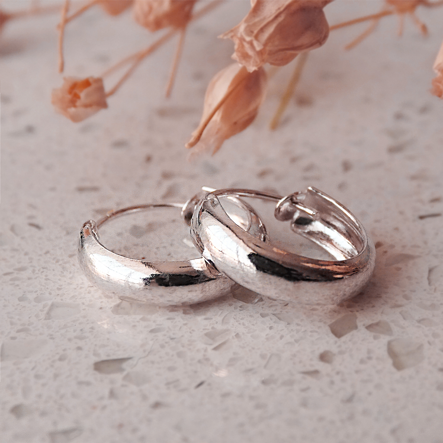 Aros De Plata 925 Argollas Lisa 15mm 3