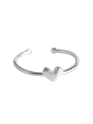 Anillo Ajustable Plata 925 Corazón