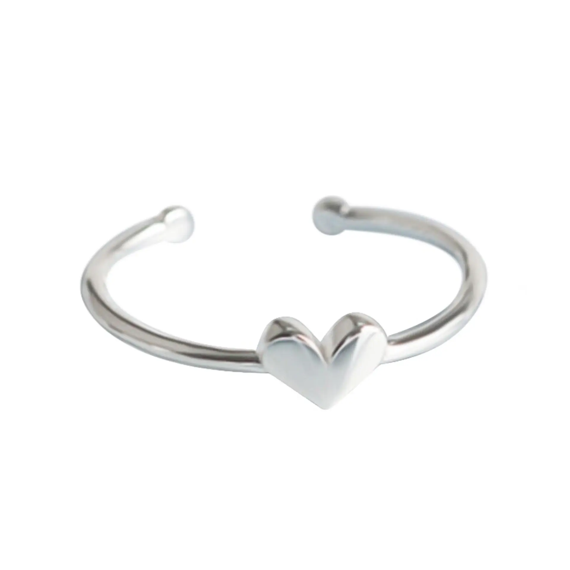 Anillo Ajustable Plata 925 Corazón 1