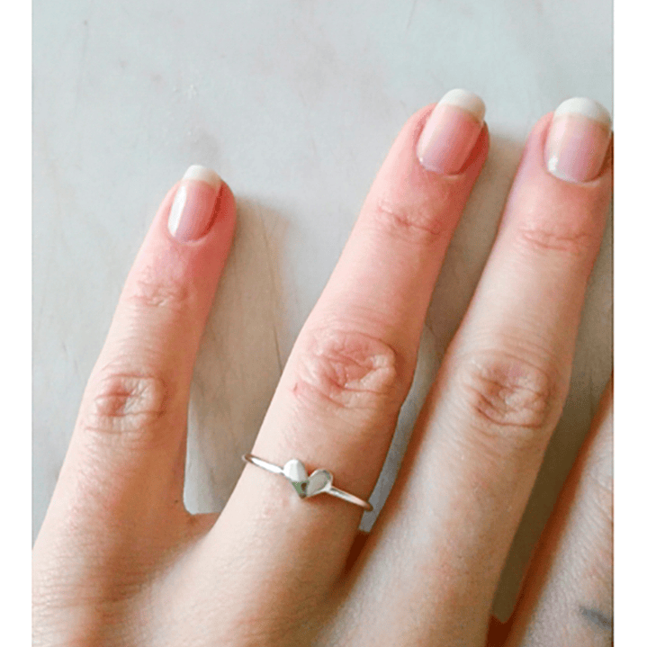 Anillo Ajustable Plata 925 Corazón 4