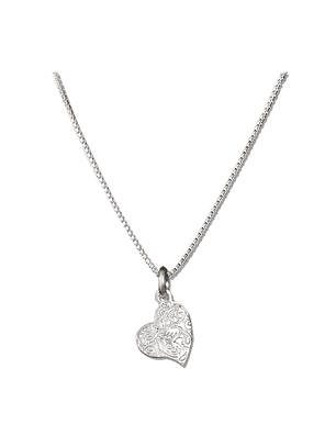 Cadena De Plata Veneciana & Corazón Tallado