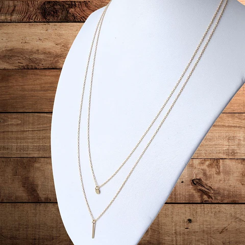 Cadena De Plata Con Baño De Oro Doble Capa