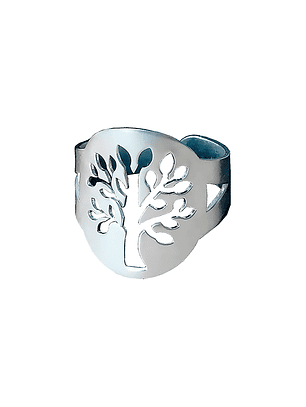Anillo Ajustable Plata 925 Árbol De La Vida