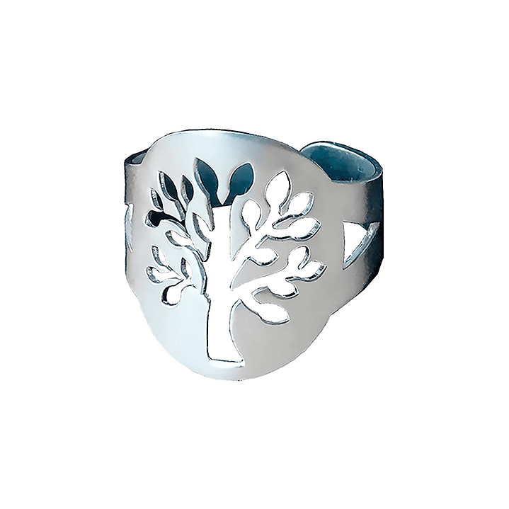 Anillo Ajustable Plata 925 Árbol De La Vida 1