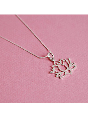 Cadena De Plata 925 Cobra & Flor De Loto