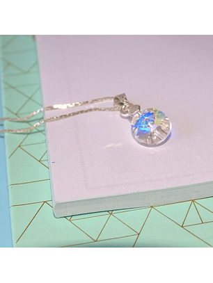 Cadena De Plata 925 Cobra & Gotas Aurora Boreal