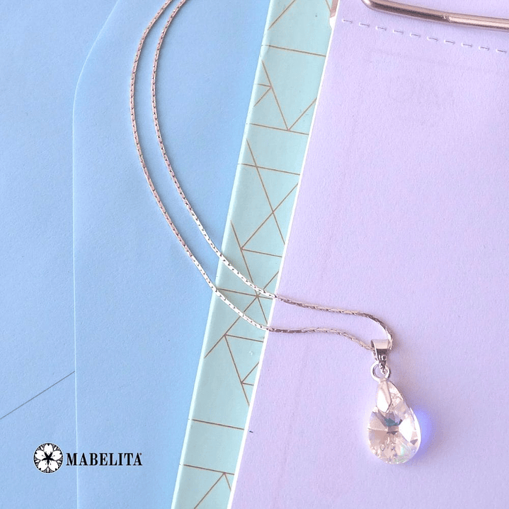 Cadena De Plata 925 Cobra & Gotas Aurora Boreal 3