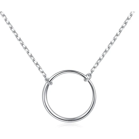 Collar De Plata 925  Circulo Clásico