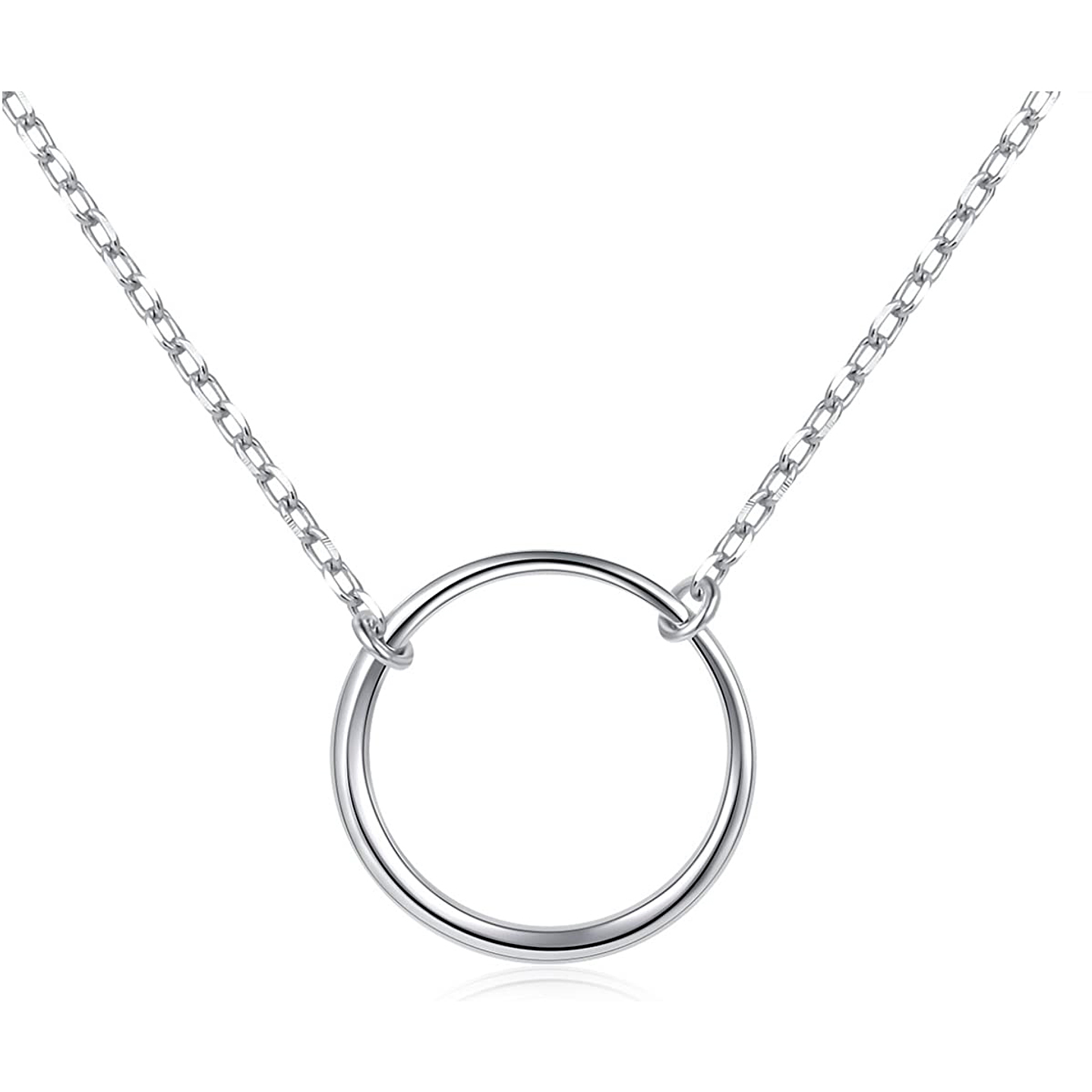 Collar De Plata 925  Circulo Clásico 1