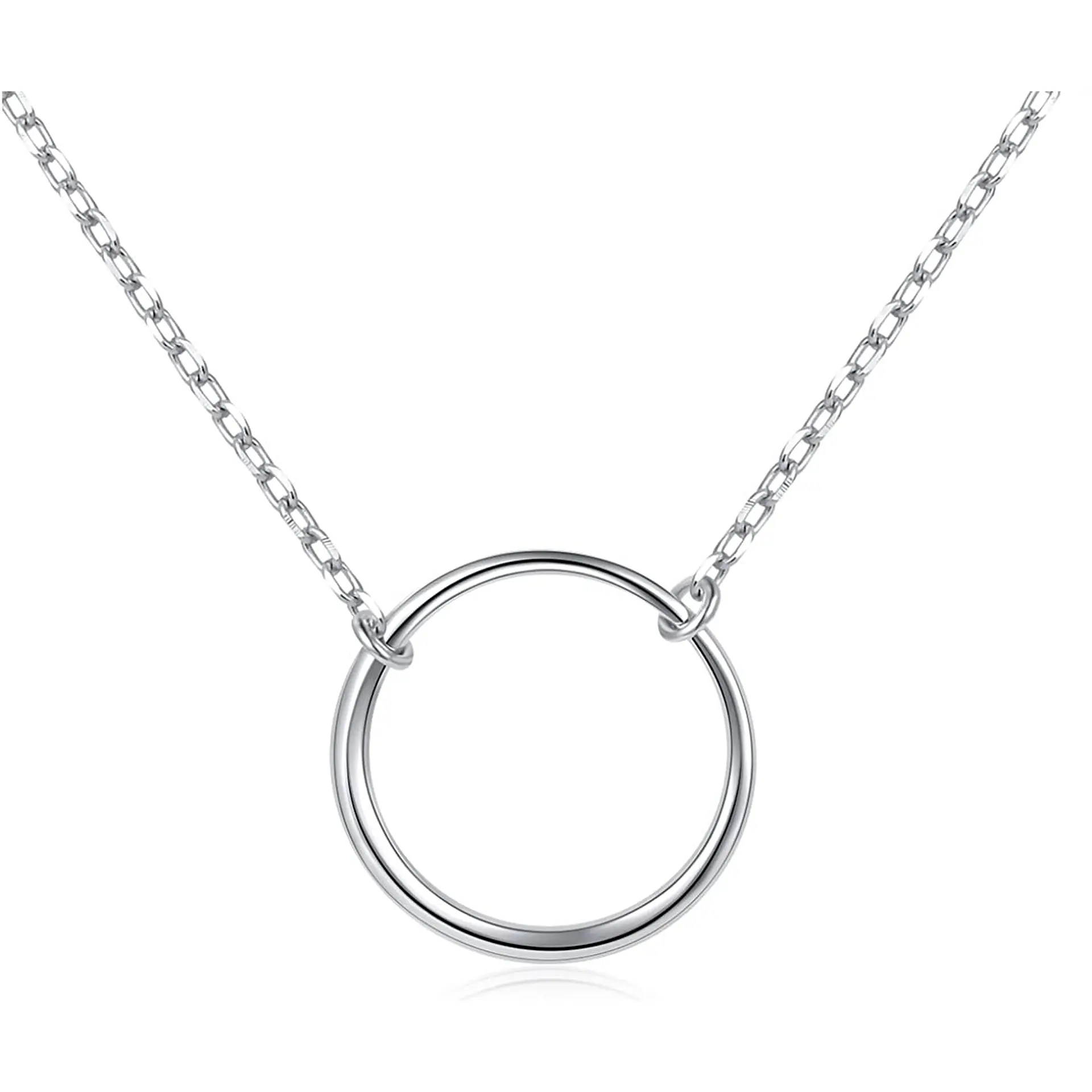 Collar De Plata 925  Circulo Clásico 1