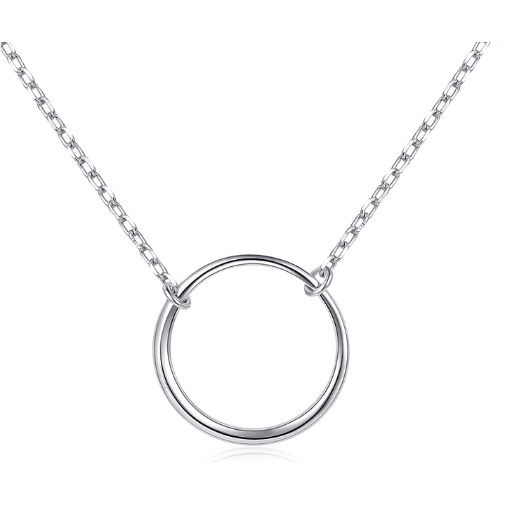 Collar De Plata 925  Circulo Clásico 1