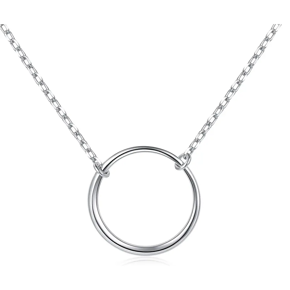 Collar De Plata 925  Circulo Clásico 1