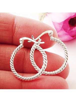 Aros De Plata 925 Argollas Mini Concón