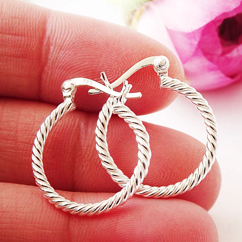 Aros De Plata 925 Argollas Mini Concón