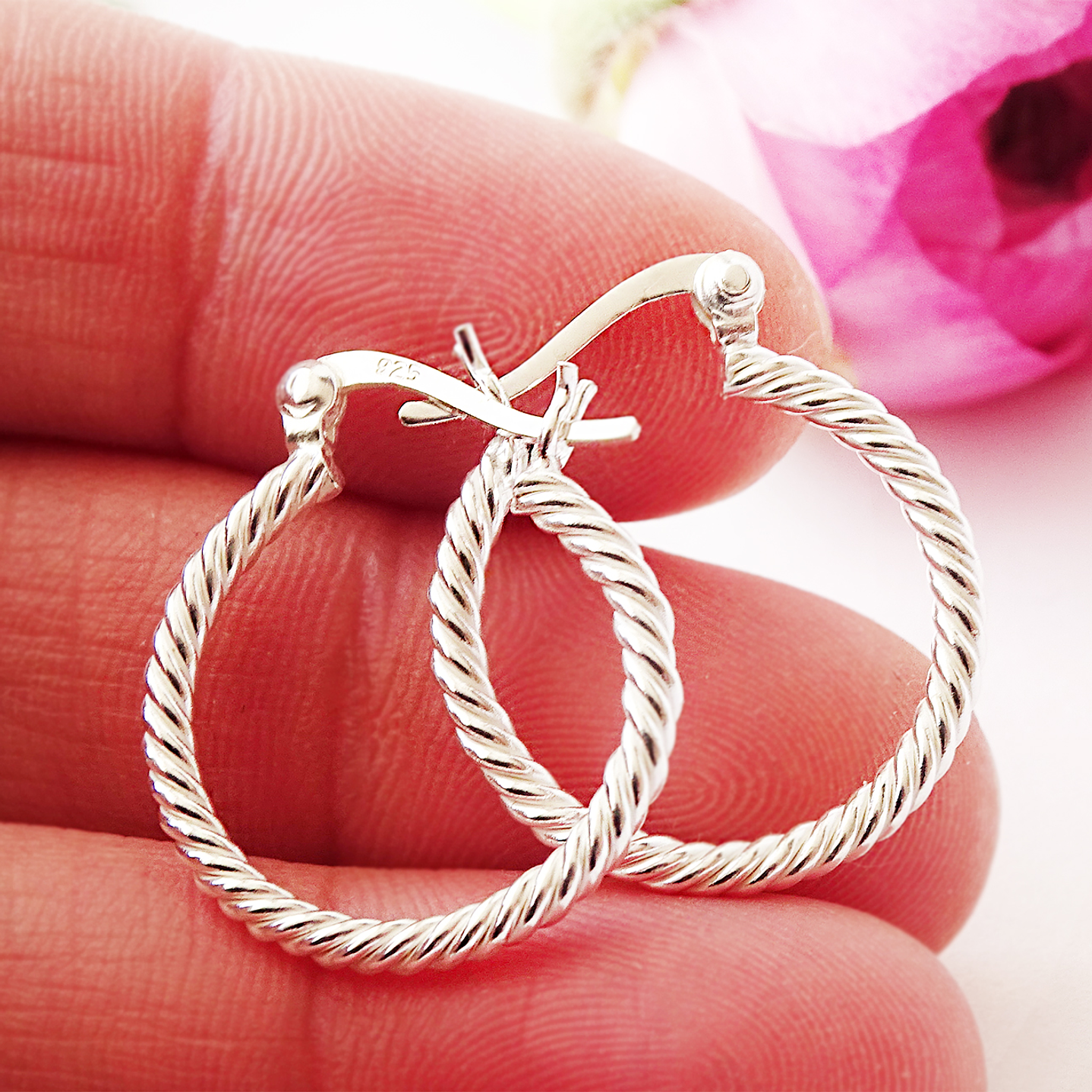 Aros De Plata 925 Argollas Mini Concón 2