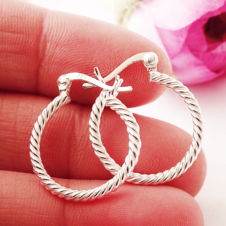 Aros De Plata 925 Argollas Mini Concón 2