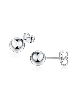 Aritos De Plata 925 Bolitas 5 mm