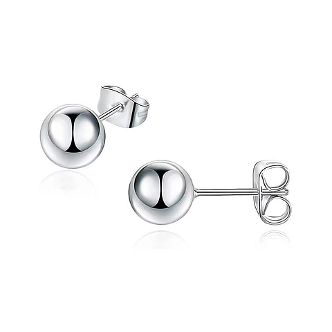Aritos De Plata 925 Bolitas 5 mm