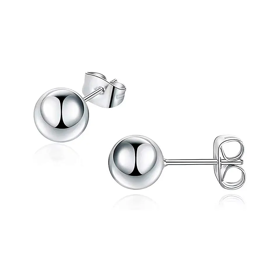 Aritos De Plata 925 Bolitas 5 mm 1