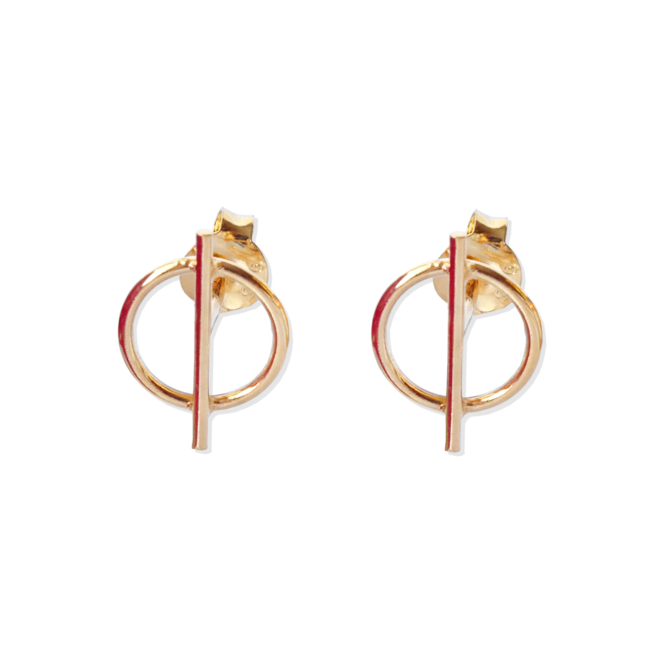 Aros Mini Círculo · Baño de Oro