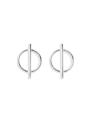 Aritos De Plata Ley 925 Mini Circulo Áureo Plateado