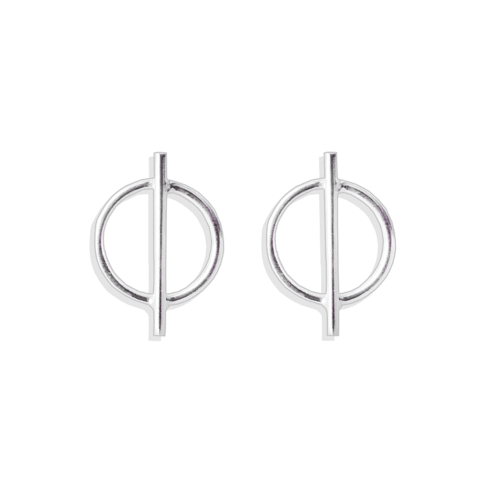 Aritos De Plata Ley 925 Mini Circulo Áureo Plateado 1